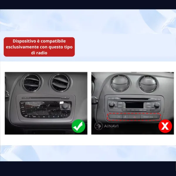 Autoradio Carplay & Android Auto per SEAT Ibiza 6J 2009-2014