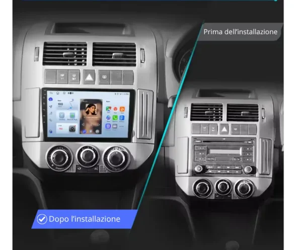 Dopo l’installazione polo Autoradio CarPlay & Android Auto per VW Polo 2009-2017