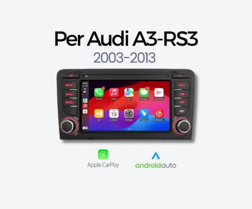 Autoradio CarPlay & Android Auto per Audi A3-RS3 2003-2013 (7 pollici)