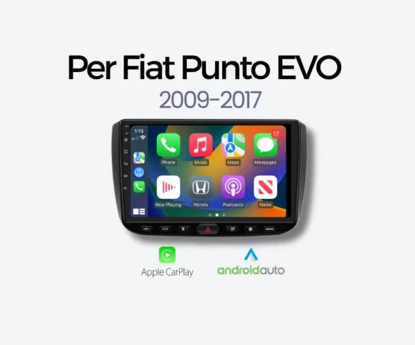 Full line product PerPUNTOEVo Autoradio Carplay & Android Auto per Fiat Punto EVO 2009-2017