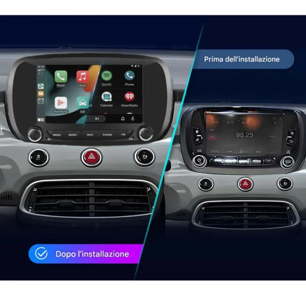 Prima , 500x Autoradio CarPlay & Android Radio Per Fiat 500X 2013-2021