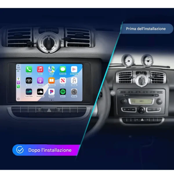 Autoradio CarPlay & Android Auto Per Smart Fortwo 2005-2011