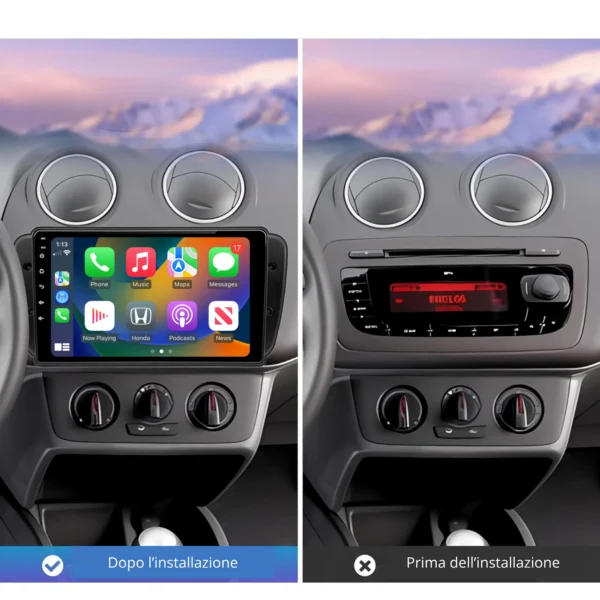 Autoradio Carplay & Android Auto per SEAT Ibiza 6J 2009-2014