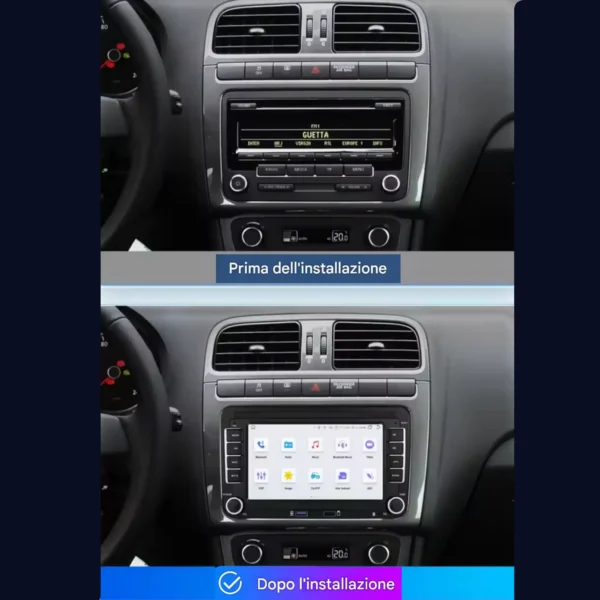 Prima , v2vw Autoradio Android 13 - CarPlay & Android Auto - Volkswagen | Skoda | Seat Versione USB