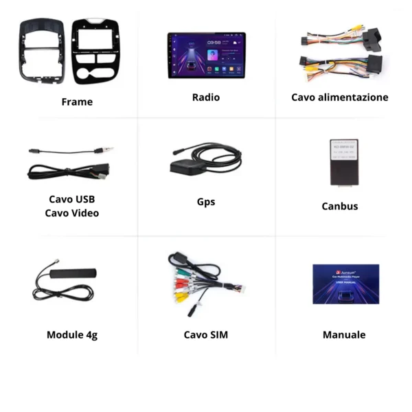 Autoradio per Renault Clio 4 - CarPlay & Android Auto 2012-2015