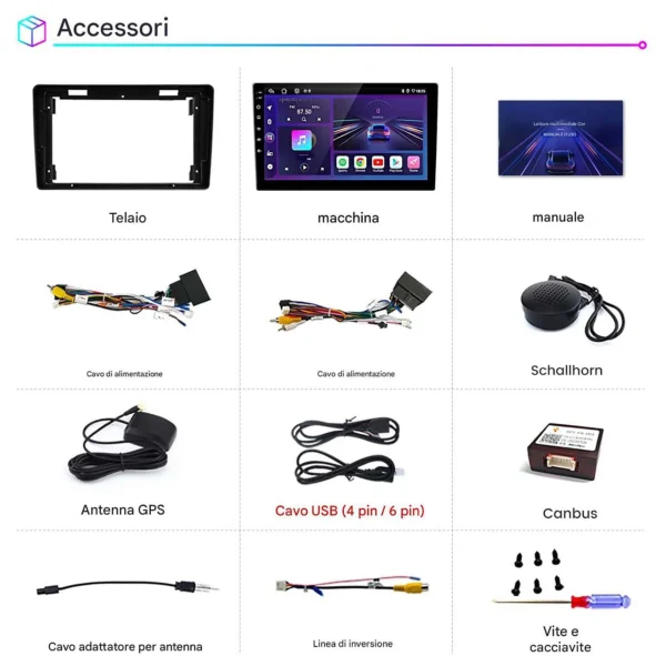 ASSET_MP_157524943 Autoradio CarPlay & Android Auto per Peugeot Partner 2008 - 2020