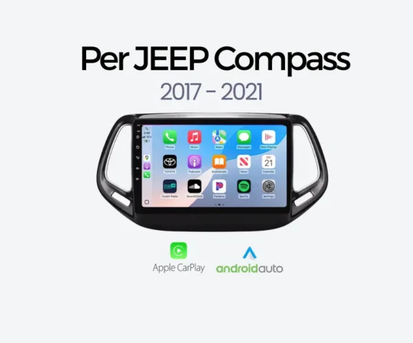 Jeep Compass Autoradio Android Auto & CarPlay Per JEEP Compass 2017-2021