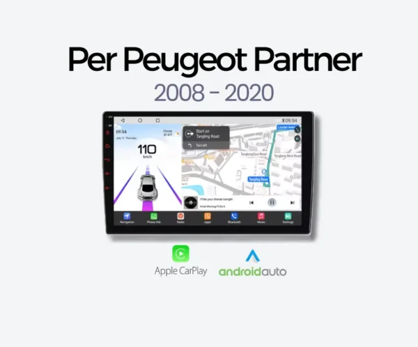 full line product partner Autoradio CarPlay & Android Auto per Peugeot Partner 2008 - 2020